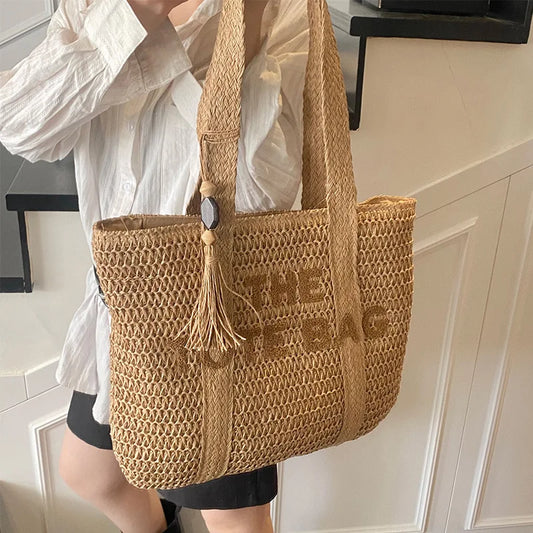 FRENCH WOVEN STRAW TOTE