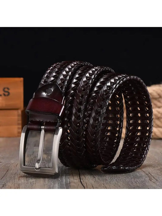 HENRY HAND-WOVEN LEATHER BELT