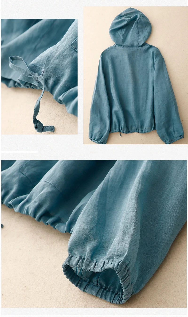 MIRA LINEN HOODIE