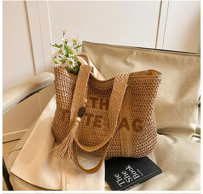 FRENCH WOVEN STRAW TOTE