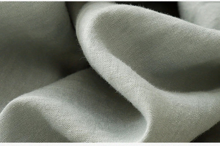 COTTON LACE COLLAR LINEN BLOUSE