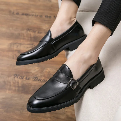 Theo Crest Leather Loafers