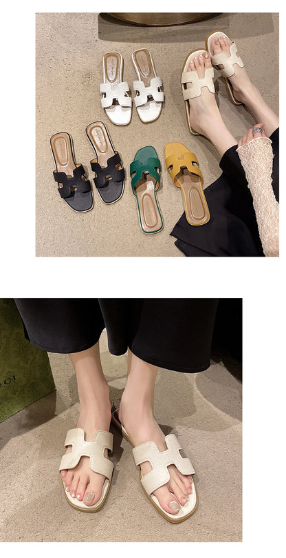 KATE LATEX FLAT SANDALS