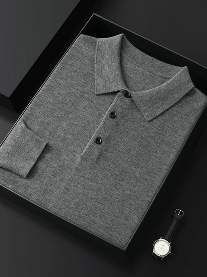 MERINO WOOL POLO KNIT
