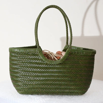 Charlotte Woven Cowhide Tote