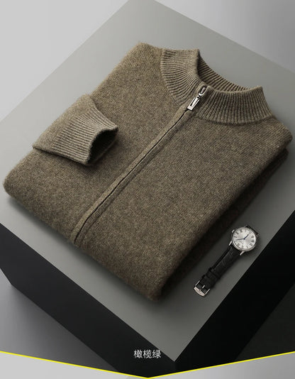 ALPINE ZIP MERINO WOOL CARDIGAN