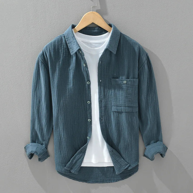 HENRY GAUZE COTTON SHIRT