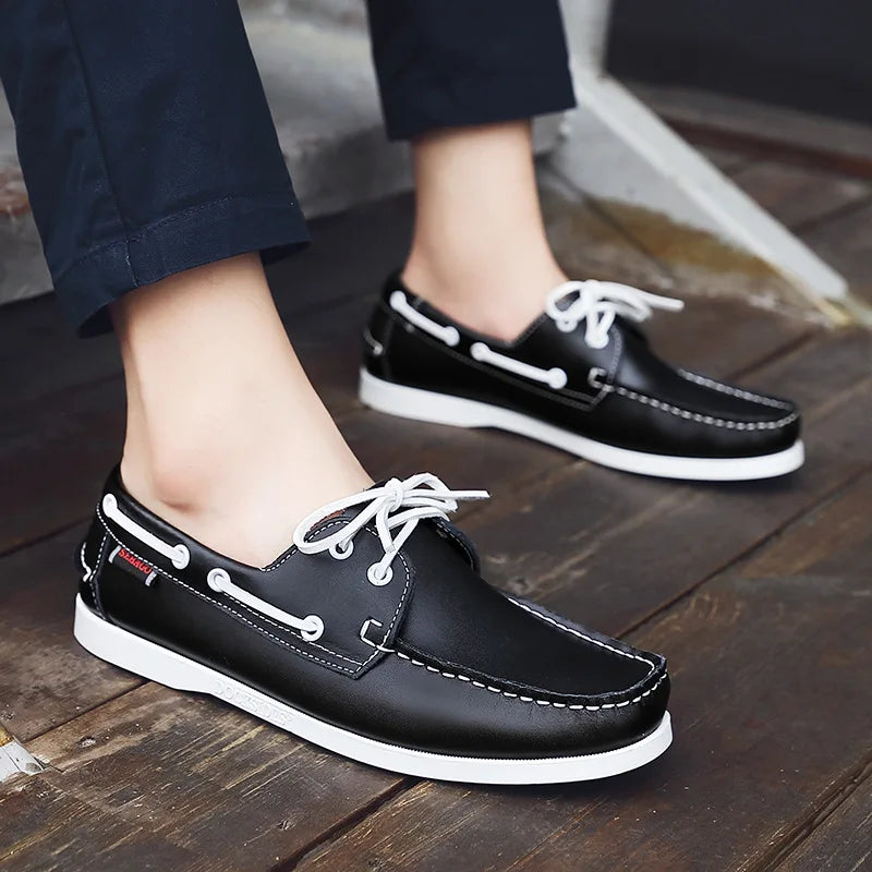 OLIVER LEATHER MOCCASIN SNEAKERS
