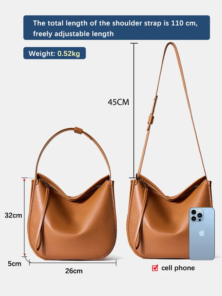 DAISY LEATHER HOBO BAG