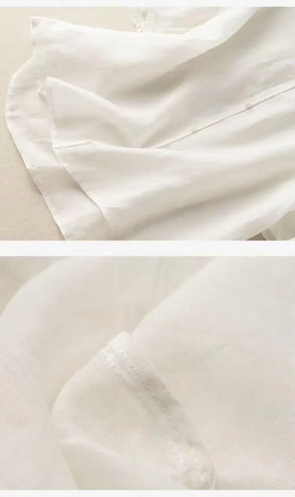 GRACE LINEN LAPEL SHIRT