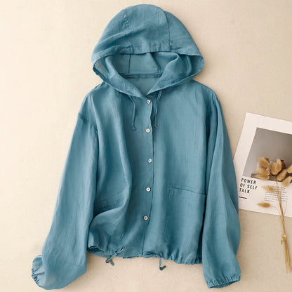 MIRA LINEN HOODIE