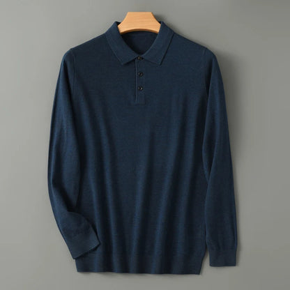 MERINO WOOL POLO KNIT