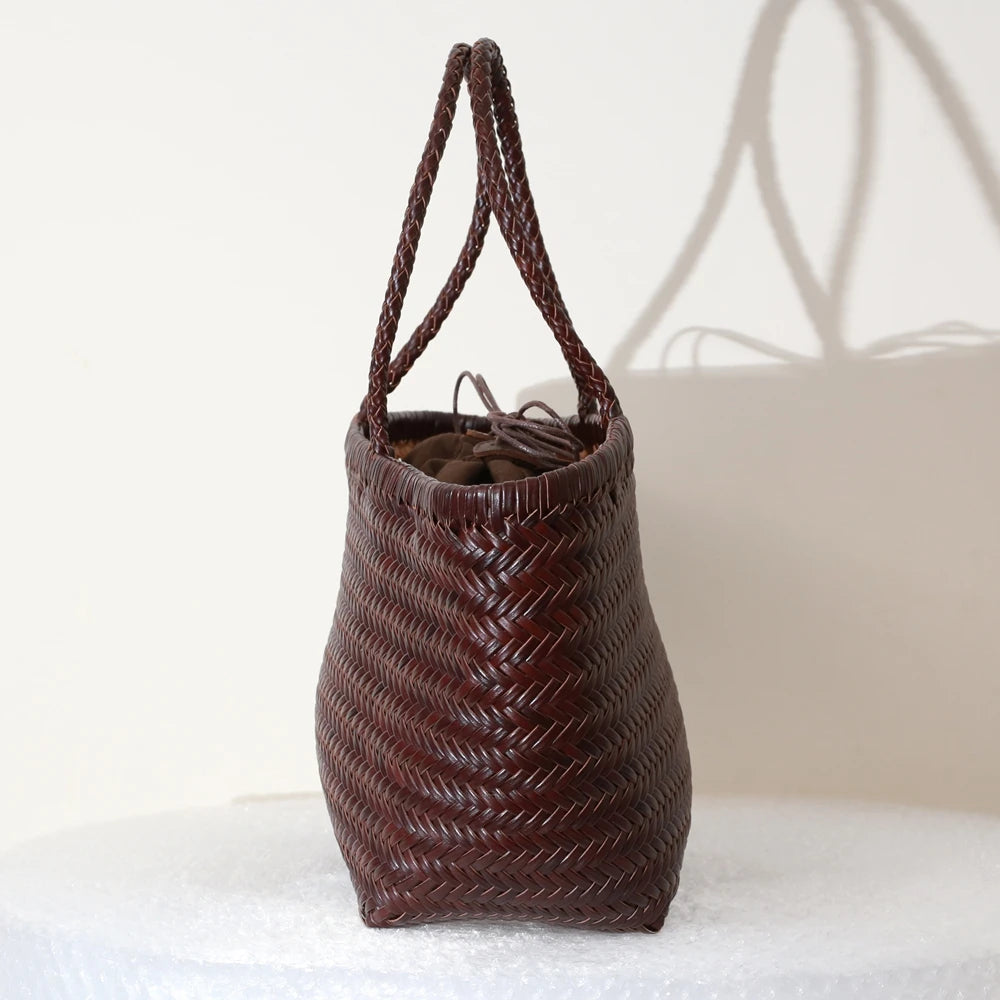 Charlotte Woven Cowhide Tote