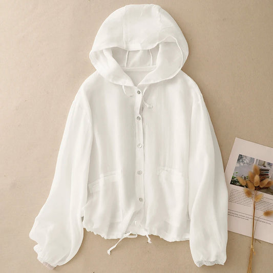 MIRA LINEN HOODIE