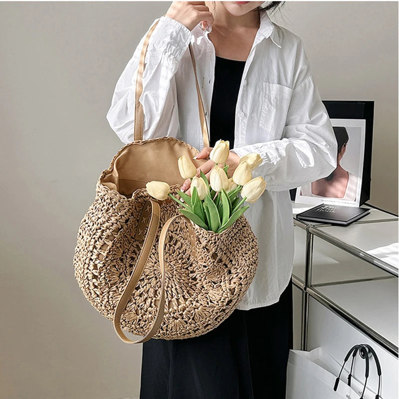 THE PORTOFINO STRAW TOTE