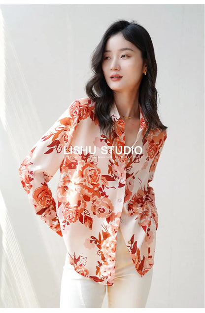 Elegant Floral Print Blouse