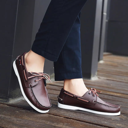 OLIVER LEATHER MOCCASIN SNEAKERS