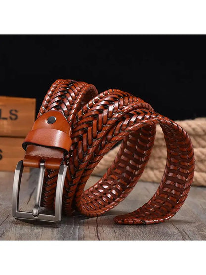 HENRY HAND-WOVEN LEATHER BELT