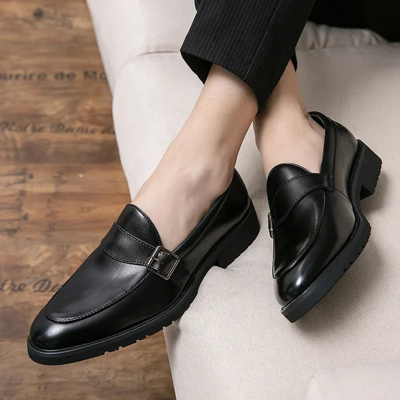 Theo Crest Leather Loafers