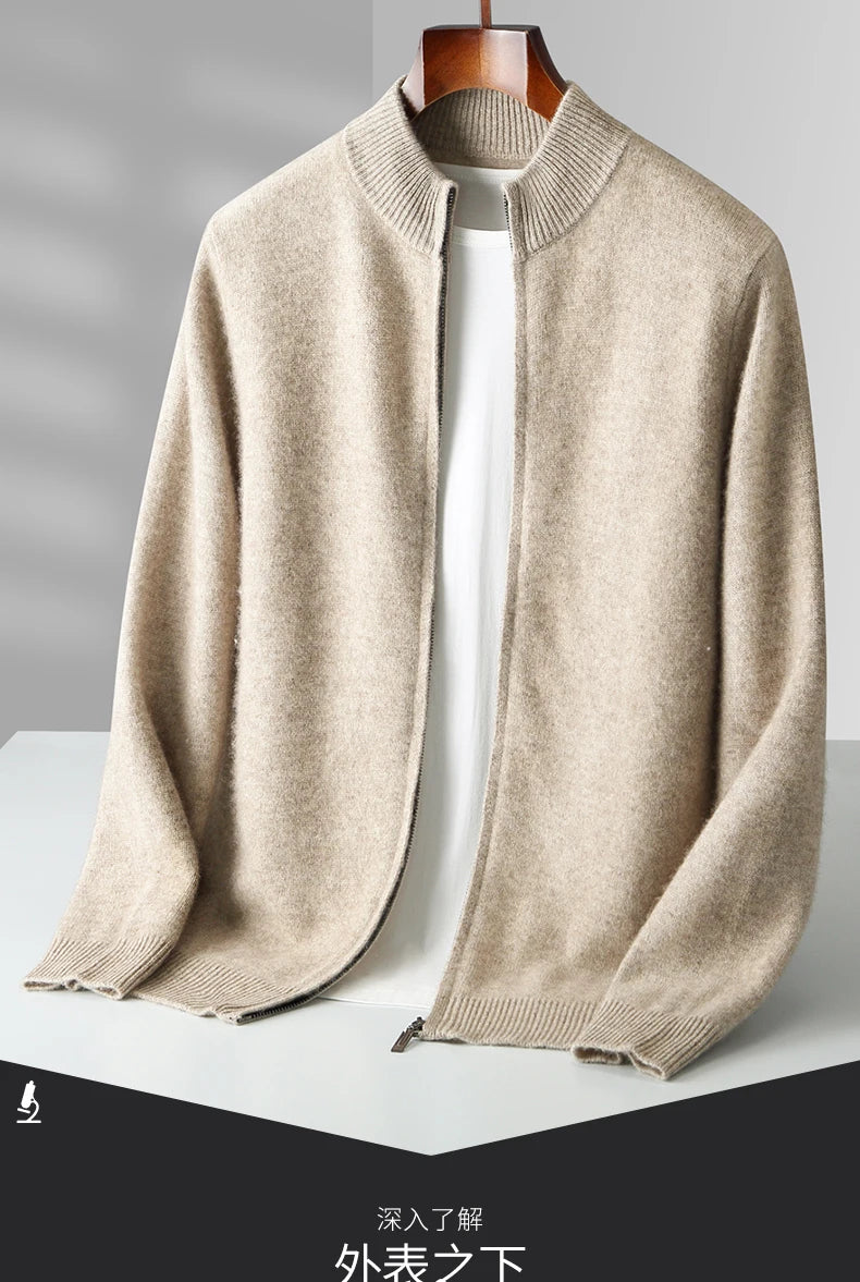ALPINE ZIP MERINO WOOL CARDIGAN