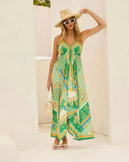 ISABELLE BOHO FLORAL MAXI DRESS