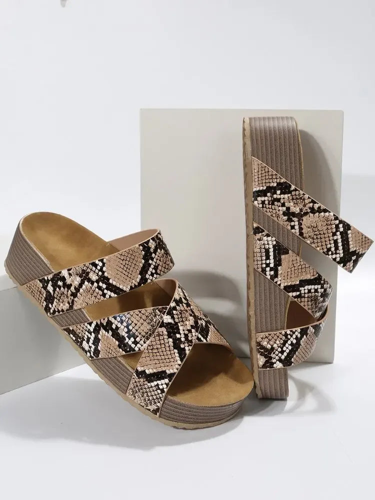 Luna Cross Slide Sandals