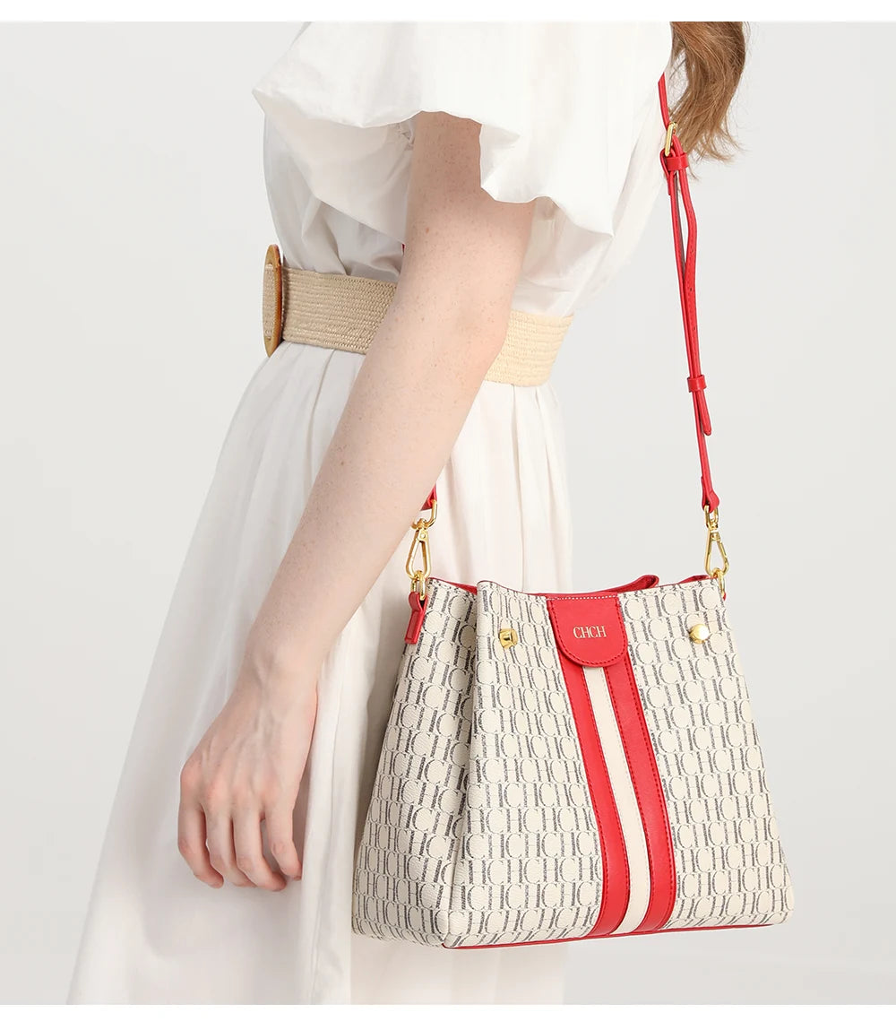 EMILY SPLICING SHOULDER BAG