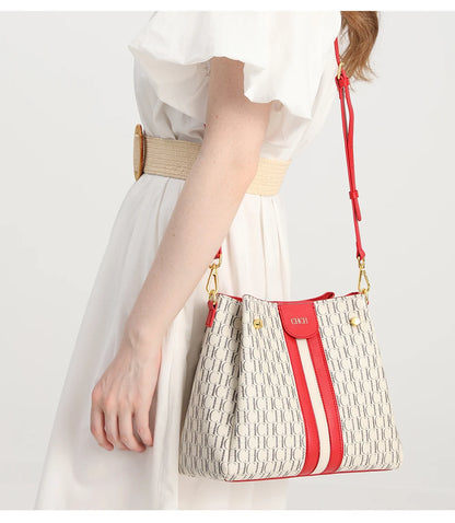 EMILY SPLICING SHOULDER BAG