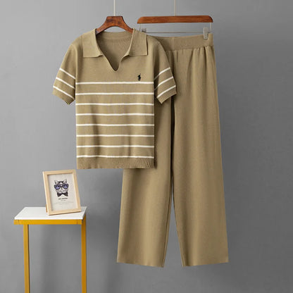 OLIVIA STRIPED KNIT SET