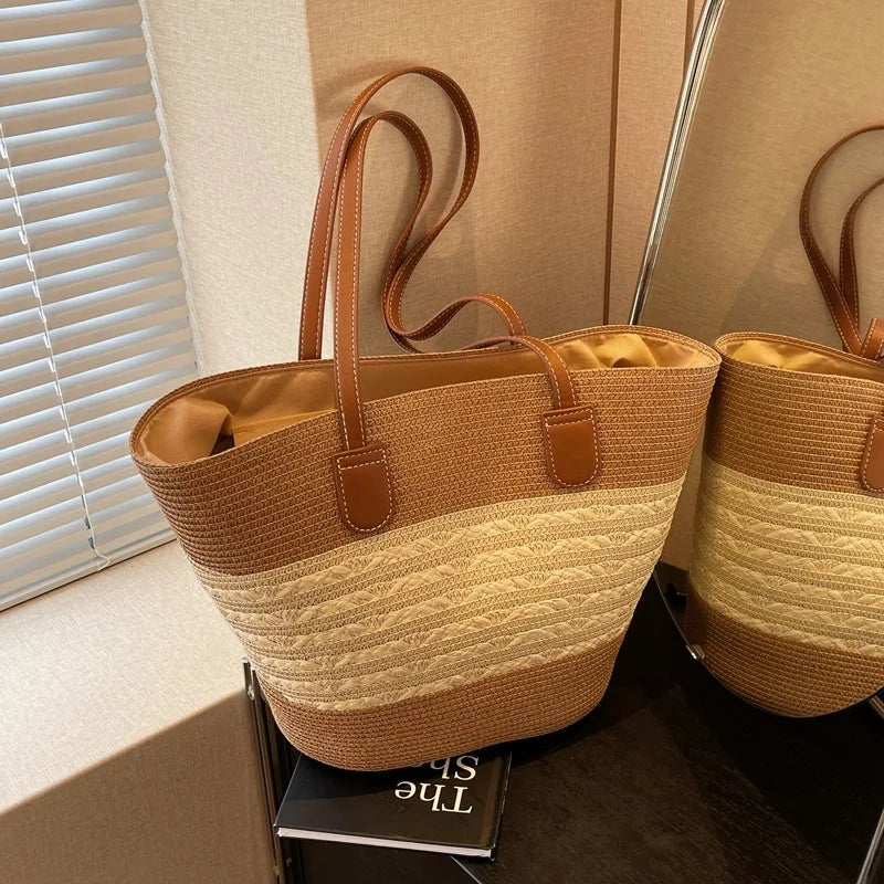 ADWOA STRAW SHOULDER BAG