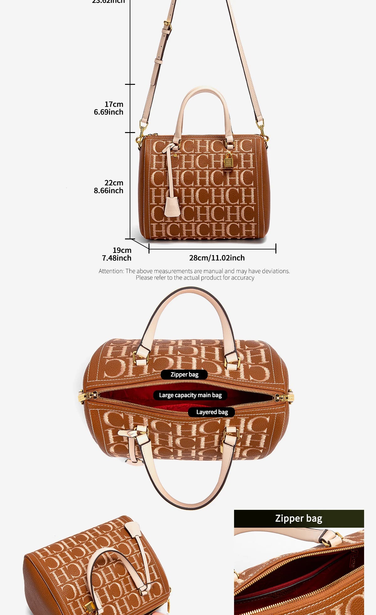 Charlotte Lettered Baguette Bag