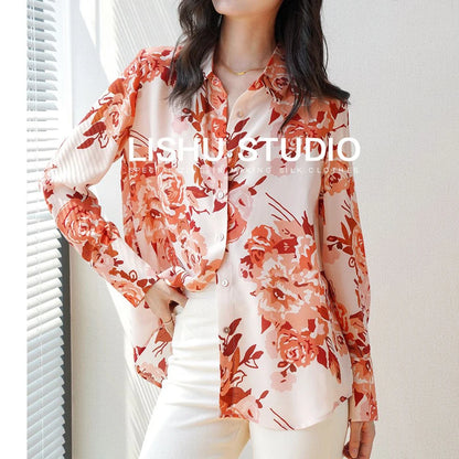 Elegant Floral Print Blouse
