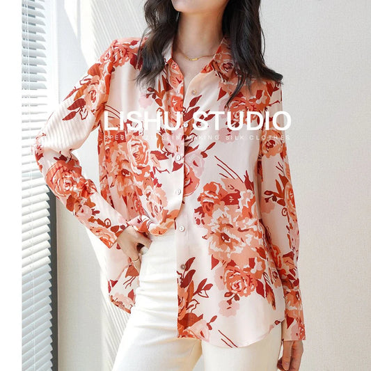 Elegant Floral Print Blouse