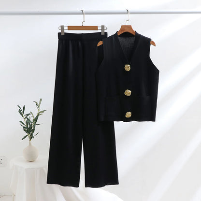 VICTORIA V-NECK VEST SET