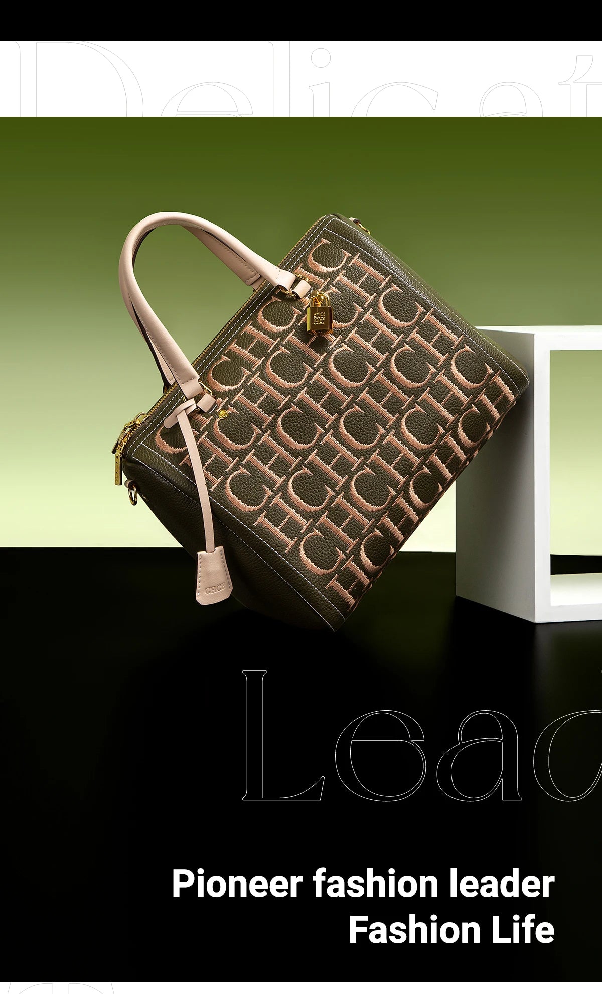 Charlotte Lettered Baguette Bag