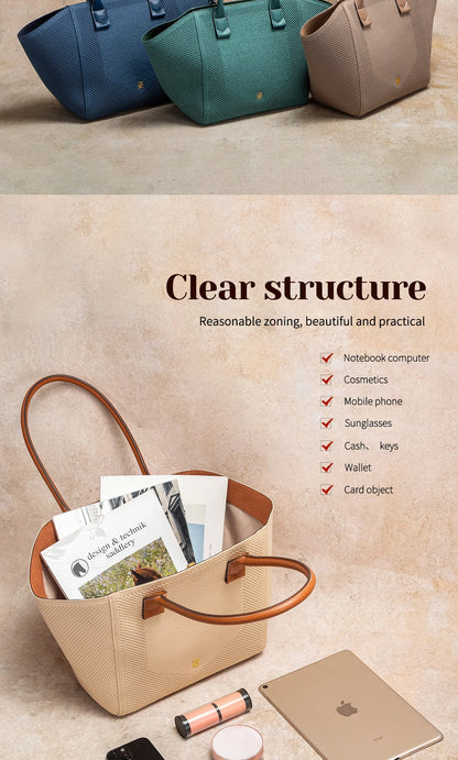 SUMMER FABRIC HOLLOW TOTE – LARGE CAPACITY BEACH BAG