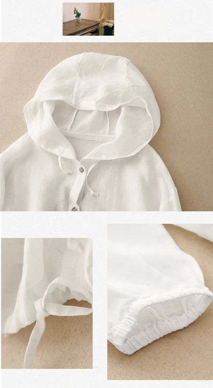 MIRA LINEN HOODIE