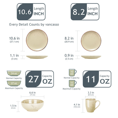 Malacasa Nature Stoneware Set