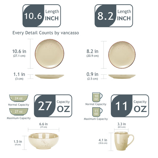 Malacasa Nature Stoneware Set