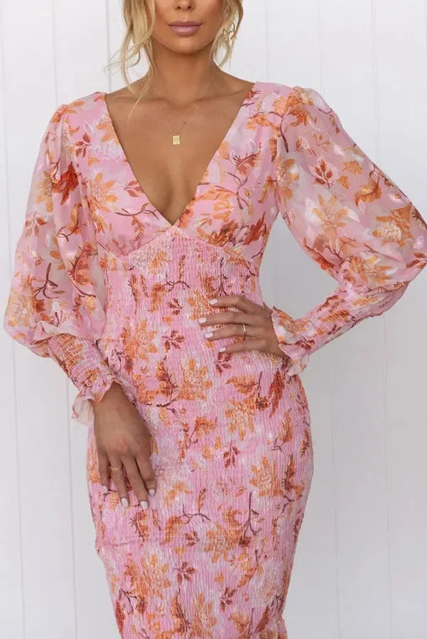 NOVA™ BLOOM ELEGANCE MIDI DRESS
