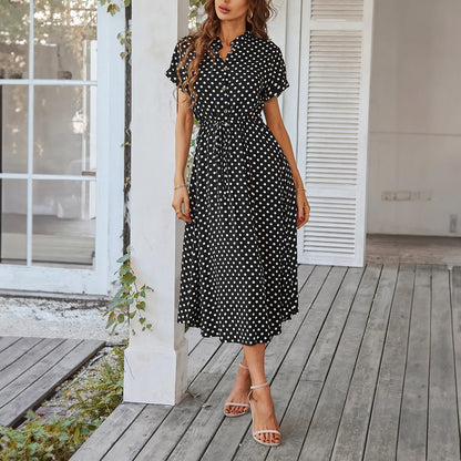 The Portofino Polka Dot Midi Dress