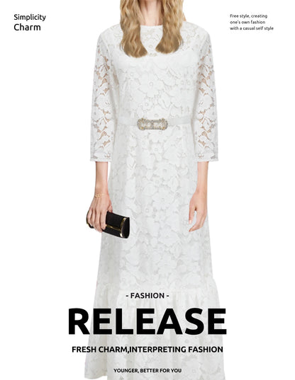 EMMA LACE A-LINE DRESS