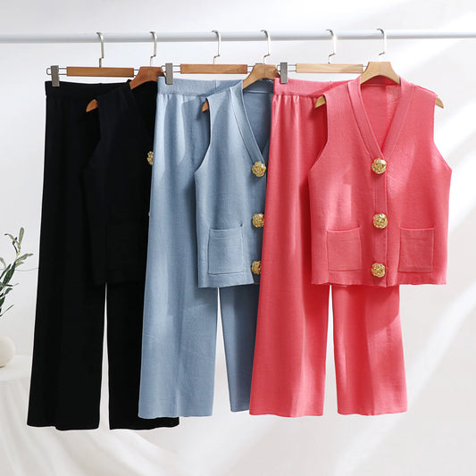 VICTORIA V-NECK VEST SET