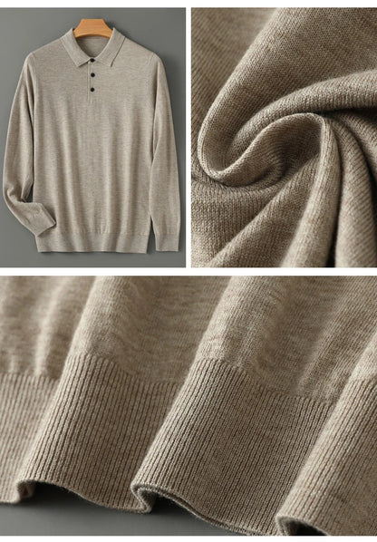 MERINO WOOL POLO KNIT