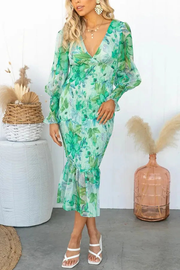 NOVA™ BLOOM ELEGANCE MIDI DRESS