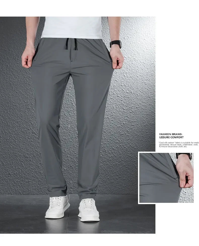 James Ice Silk Casual Pants