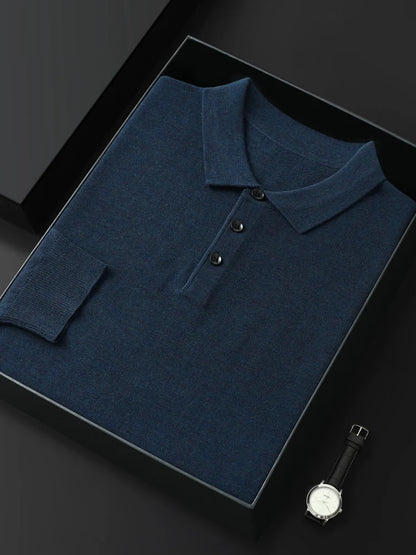 MERINO WOOL POLO KNIT