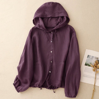 MIRA LINEN HOODIE