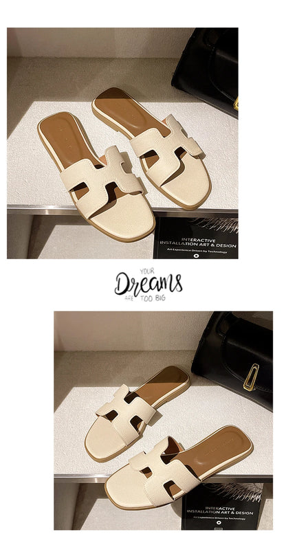 KATE LATEX FLAT SANDALS