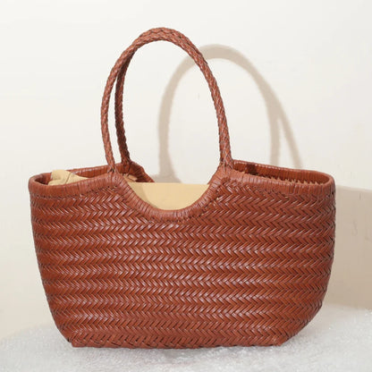 Charlotte Woven Cowhide Tote